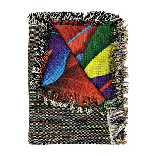 Blanket - Fringed, 50" x 60" Woven Tapestry, Poly Face for Sublimation