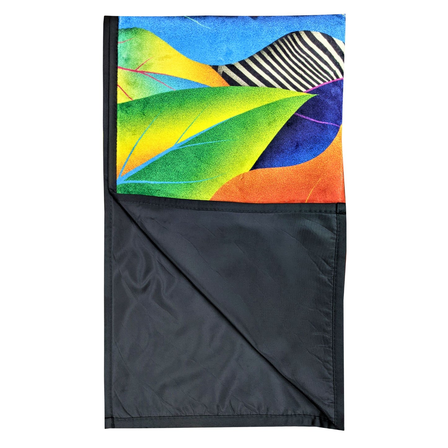 Picnic Blanket - 50" x 60" Micro-Plush, Black Backing